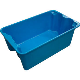 Molded Fiberglass Nest & Stack Tote, 20-1/2"L x 12-7/8"W x 8"H, Blue, Pack of 10
