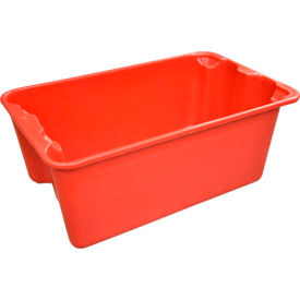 Molded Fiberglass Toteline Nest & Stack Tote, 20-1/2"L x 12-7/8"W x 8"H, Red, Pack of 10