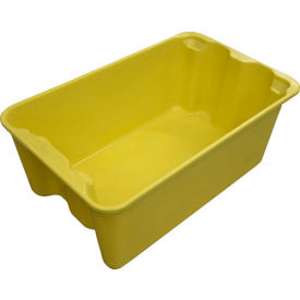 Molded Fiberglass Toteline Nest & Stack Tote, 20-1/2"L x 12-7/8"W x 8"H, Yellow