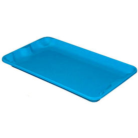 Molded Fiberglass Toteline Nest and Stack Lid - Blue 17-7/8" x10"- 5/8"