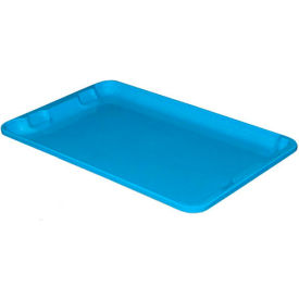 Molded Fiberglass Nest and Stack Lid - 19-3/4" x 12-1/2", Blue
