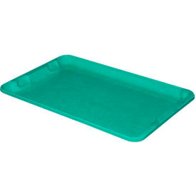 Molded Fiberglass Toteline Nest and Stack Lid - 19-3/4" x 12-1/2", Green