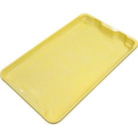 Molded Fiberglass Toteline Nest and Stack Lid - 19-3/4" x 12-1/2", Yellow