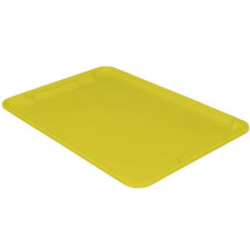 Molded Fiberglass Toteline Nest and Stack Lid, 25-1/4" x 18", Pkg Qty 5, Yellow