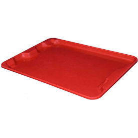 Molded Fiberglass Toteline Nest and Stack Lid - 27-1/2" x 20", Pkg Qty 5, Red
