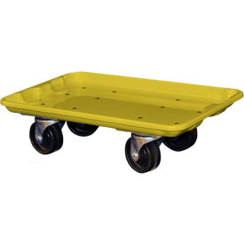 Molded Fiberglass Toteline Dolly for 17-7/8" x10"-5/8" x 5" Tote, Yellow