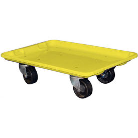 Molded Fiberglass Dolly for 19-3/4" x 12-1/2" x 6" Tote, Yellow