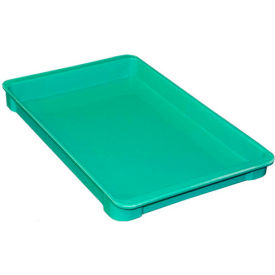 Molded Fiberglass Toteline Stacking Tote, 18-3/4"L x 11-7/8"W x 1-3/4"H, Green