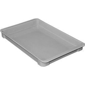 Molded Fiberglass Toteline Stacking Tote, 18-3/4"L x 11-7/8"W x 1-3/4"H, Gray