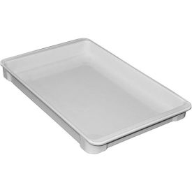 Molded Fiberglass Toteline Stacking Tote, 18-3/4"L x 11-7/8"W x 1-3/4"H, White