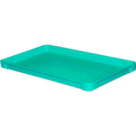 Molded Fiberglass Stacking Tote, 22"L x 12"W x 1-1/4"H, Green