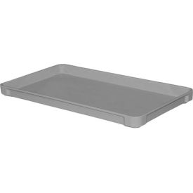 Molded Fiberglass Stacking Tote, 22"L x 12"W x 1-1/4"H, Gray