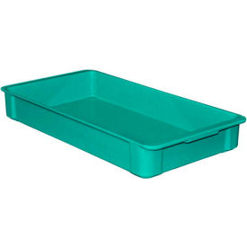 Molded Fiberglass Toteline Stacking Tote, 22-3/8"L x 12"W x 3-1/8"H, Green