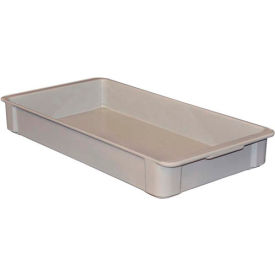 Molded Fiberglass Stacking Tote, 22-3/8"L x 12"W x 3-1/8"H, Gray