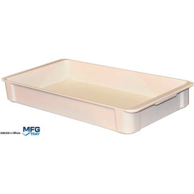Molded Fiberglass Stacking Tote, 22-3/8"L x 12"W x 3-1/8"H, White