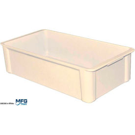 Molded Fiberglass Toteline Stacking Tote, 22-3/8"L x 12"W x 6"H, White