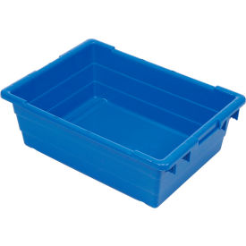Cross Stack Nest Tub, 23-3/4"L x 17 1/4"W x 8"H, Blue, Polypropylene