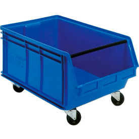 Plastic Mobile Magnum Stacking Bin, 18"L x 16-1/2"W x 11"H, Blue