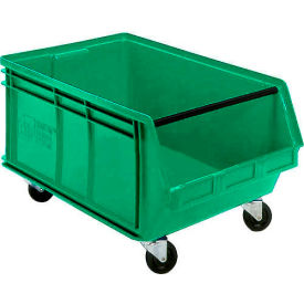 Plastic Mobile Magnum Stacking Bin, 18"L x 16-1/2"W x 11"H, Green