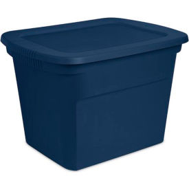 Plastic Industrial Tote, 18 Gal. Capacity, 23-1/2"L x 18-3/8"W x 16-1/8"H, Marine Blue