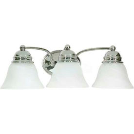 Empire-3 Light Vanity & Wall, Alabaster, Polished Chrome, 20.5"W X 6.125"H