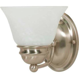 60/340 Empire-1 Light Vanity & Wall, Alabaster, Brushed Nickel, 6.25"W X 6.5"H
