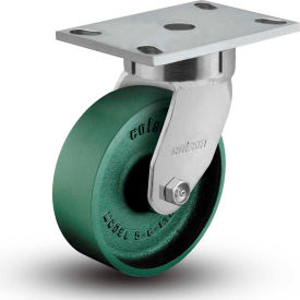 6" Swivel Plate Caster - Cast Iron - 1500 Lb. Cap.