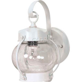 1 Light-Wall Lantern-Onion Lantern W/Clear Seed Glass, White, 6"W X 10.625"H