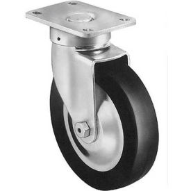 60 Series Rigid Plate Caster Neoprene Rubber 5-1/2" Dia. 200 lb. Cap.