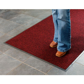 Brush & Clean Entrance Mat 3/8" Thick 3' x 4' Burgundy