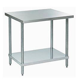 430 Stainless Steel Table, 48 x 24", Undershelf, 18 Gauge
