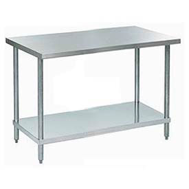430 Stainless Steel Table, 60 x 30", Undershelf, 18 Gauge