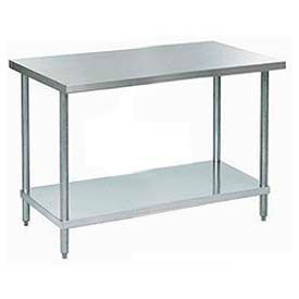 430 Stainless Steel Table, 96 x 30", Undershelf, 18 Gauge