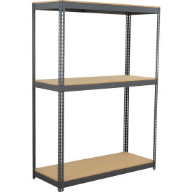 3 Shelf Heavy Duty Boltless Shelving Starter 72"W x 15"D x 96"H Wood Deck