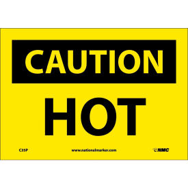 Safety Signs - Caution Hot - Vinyl 7"H X 10"W