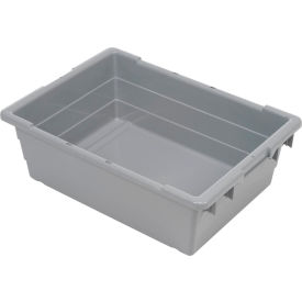 Cross Stack Nest Tub, 23-3/4"L x 17 1/4"W x 8"H, Gray, Polypropylene