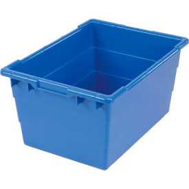 Cross Stack Nest Tub, 23-3/4"L x 17 1/4"W x 12"H, Blue, Polypropylene