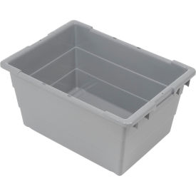 Cross Stack Nest Tub, 23-3/4"L x 17 1/4"W x 12"H, Gray, Polypropylene