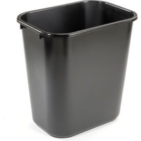 7 Gallon Plastic Wastebasket - Black