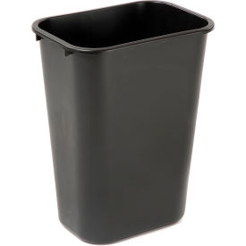 10 Gallon Plastic Wastebasket - Black