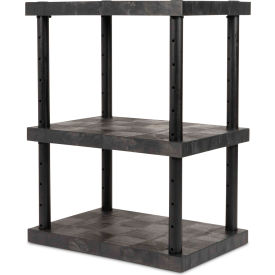 Adjustable Solid Shelving, 36"W x 24"D x 45"H, Black