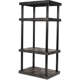 Adjustable Solid Shelving, 36"W x 24"D x 72"H, Black