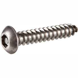 10AB x 1" Security Sheet Metal Screw - Button Socket Head - 18-8 Stainless Steel - Pkg of 100