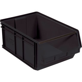 Plastic Stacking Bin, 29"L x 18-3/8"W x 11-7/8"H, Black