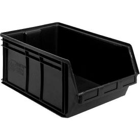 Plastic Magnum Stacking Bin, 20"L x 18"W x 12"H, Black