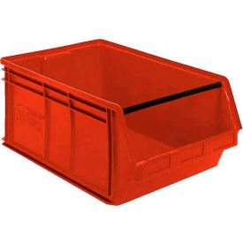 Plastic Magnum Stacking Bin, 20"L x 18"W x 12"H, Red