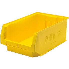 Plastic Magnum Stacking Bin, 20"L x 12"W x 8"H, Yellow