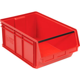 Plastic Magnum Stacking Bin, 29"L x 18-3/8"W x 11-7/8"H, Red