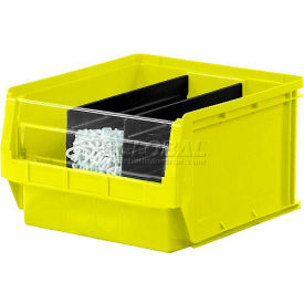 Plastic Magnum Stacking Bin, 20"L x 12"W x 6"H, Yellow