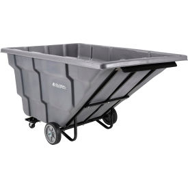 Extra Heavy Duty Plastic Tilt Truck, 2.5 Cu. Yd. Cap, 2300 Lbs. Cap, Gray